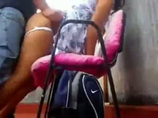 Salesman fucks an innocent looking girl in doggy style